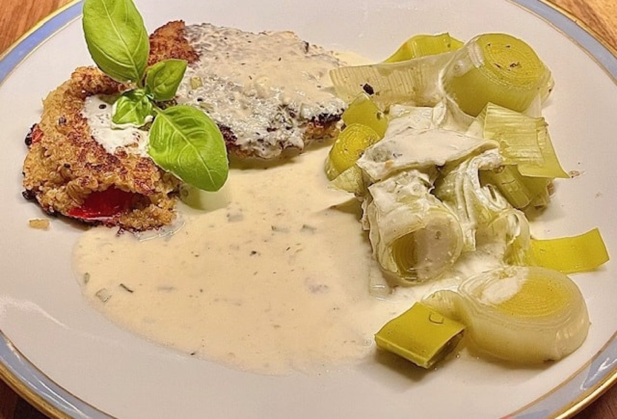 Grünkernbratlinge mit Gemüse